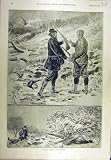 1892 CHRISTMAS GAME PHEASANT SHOOTING SPORT PRINT