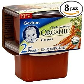 51HvTE0CXEL. SL500 AA280 PIbundle 8,TopRight,0,0 AA280 SH20  Gerber 2nd Foods Tender Harvest Organic Carrots, 2 Count, 3.5 Ounce Units