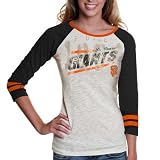 MLB San Francisco Giants Ladies Onside Kick Long Sleeve T-Shirt - White/Black (Large)