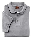 Harriton Pique Polo w/Tipping/WHITE