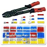 Neiko Solderless Wire Terminal & Connection Kit with Crimping/Wire-Stripping Tool - 175 Pieces (Misc.)
