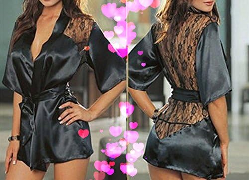 FQQ Women Sexy Lingerie Lace Dress Babydoll Sleepwear Underwear G-string Cope-M