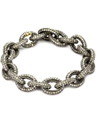 Shery Shabani "Red Carpet" Diamond and Silver Link Bracelet