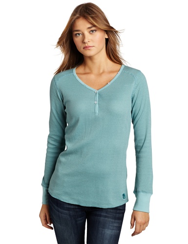 Carve Designs Womens Solano Beach Thermal Top, Seapine Herringbone, Large