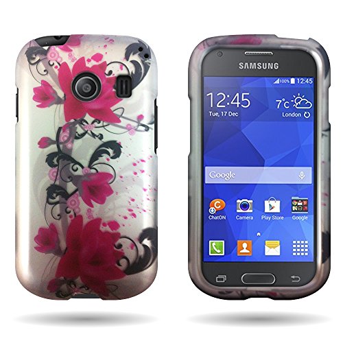 Samsung Galaxy Ace Style S765C Purple Lily Floral Design Hard Case Snap On Protector Cover - for Galaxy Ace Style, CoverON®