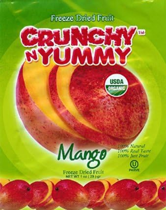 Crunchy N Yummy Organic Freeze Dried Fruit Mango (Pack of 6)
