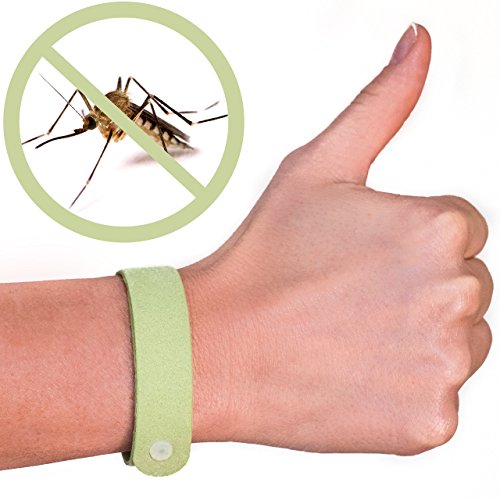 Buzz-Off 100% Natural Mosquito Repellent Bracelets Five (5) Pack - Deet Free - Guaranteed to Work - Fast, Easy Deters Bugs for Hours - Natural Oil Bug Repellent - Kid Safe Insect Bracelet