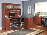 Bush Furniture Tuxedo Collection L-Desk, Hansen Cherry