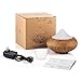 160ml Aroma Essential Oil Diffuser Wood Grain Ultrasonic Cool Mist Humidifier with 7 Color Changing LED Lights Adjustable Mist Mode, Waterless Auto Shut-Off for Spa Home Office(AD-402)