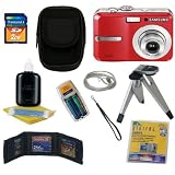 Samsung S760 Red 7 Megapixel Digital Camera with 3x optical zoom with Bonus 2GB Accessory Kit Included