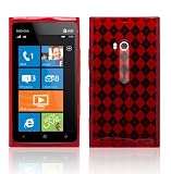 Red - Cruzer Lite Argyle TPU Case - For Nokia Lumia 900 [Cruzer Lite Retail Packaging]
