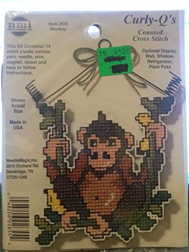 Curly-Q's Counted Cross Stitch Ornament Kit 2655 Monkey