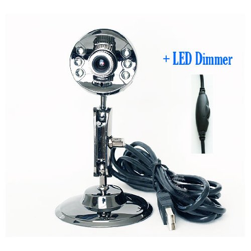 Cubeternet USB 2.0 Webcam with Microphone + Bright LED Lights (UVC-Compliant) for PC, Mac and Linux