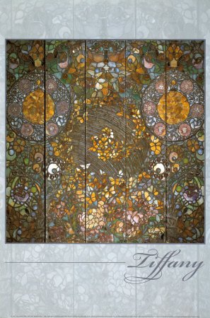 Butterfly Window Styles Art Poster Print by Louis Comfort Tiffany, 24x36