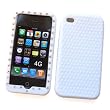 Apple iPhone 4 (NOT 4S) (AT&T) Diamond Skin Case Protector with "Diamond Texture Grip" White
