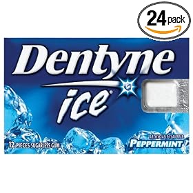 Dentyne Ice Peppermint Sugarless Chewing Gum, 12-Piece Packages (Pack of 24) by Dentyne