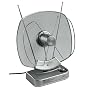 Hama - Antenne Int�rieure Amplifi�e 40db r�glable - TNT/UHF/VHF/FM - Argent - 00044287