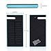 GRDE Solar Charger Portable Solar Power Bank with Phone Dock 10000mAh Dual USB External Battery Charger For Cellphone iPad Camera GPS Tablets and Other 5V USB Devices-Blue