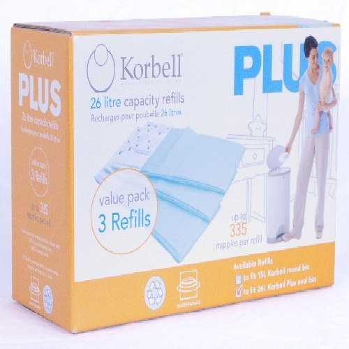 Korbell Plus Nappy Bin Liner 26L by Korbell
