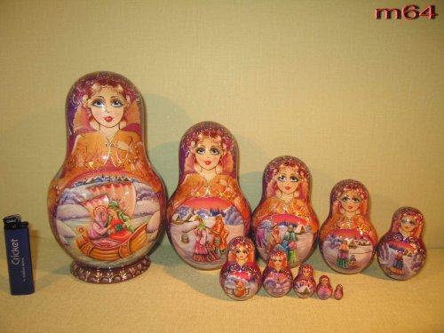 Childrens Toyshop  Toys : Russian Nesting Doll 10 Pcs #m64