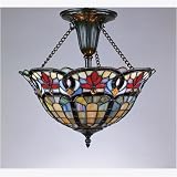 Quoizel TF1796VB Tiffany 16-Inch Medium Semi Flush Mount, Vintage
Bronze Finish
