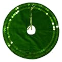 Sequined Mini Tree Skirt - Green (22")