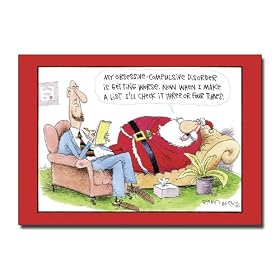 OC Santa - Hilarious Cartoon Merry Christmas Greeting Card