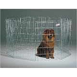 Silver Exercise Pen 30 in High by MidWest (Oversized)