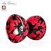 Harlequin Diabolo Set, Metal Diabolo Sticks, Diablo String & Bag (R/Bk)