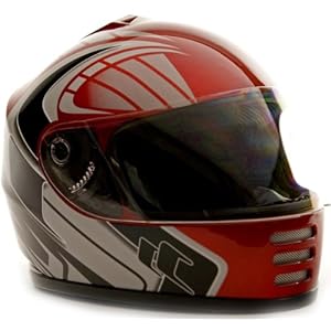 Youth Full Face Helmet Red, Small