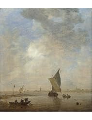 Home: High Quality Polyster Canvas ,the Cheap But High Quality Art Decorative Art Decorative Canvas Prints Of Oil Painting Jan Van Goyen Fishermen Hauling A Net , 8 X 9 Inch / 20 X 23 Cm Is Best For Bar Gallery Art And Home Decoration And Gifts - ChrisBroadhurst