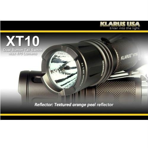  Klarus XT10 Tactical Light 2 x CR123A Cree XM-L T6 LED XT10 