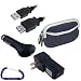 Sony Bloggie CM5 High Definition MP4 Video Recorder Ultimate Bundle Pack: Black Sleeve Carrying Case, USB Extension Cable 6 Feet, USB Car Charger, and USB Wall / Travel Charger with Free Carabiner Keychain