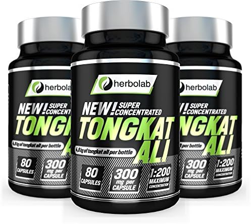 Herbolab Tongkat Ali Root Extract 1:200 - Nature's Most Potent Aphrodisiac and Testosterone Booster - 3 Month Supply