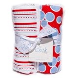 Bask Home Burp Set - Bubbles Red