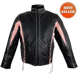 LJ266PINK - Womens Leather Motorcycle Jacket