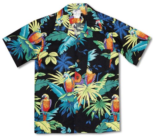 Jungle Parrots Boys Hawaiian Aloha Shirt
