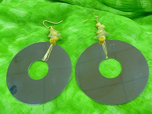Lap top computer hard drive platter Earrings