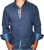 ENGLISH LAUNDRY The Cedar Room Mens Long Sleeve Button Down Dress Shirt Navy