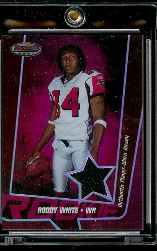 2005 Bowmans Best Roddy White Rookie Jersey 41/199 Atlanta Falcons Football Card - Mint Condition - Shipped In Protective Display Case