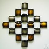 Metal Abstract Art Wall Mount Candle Votive Holder Sconce