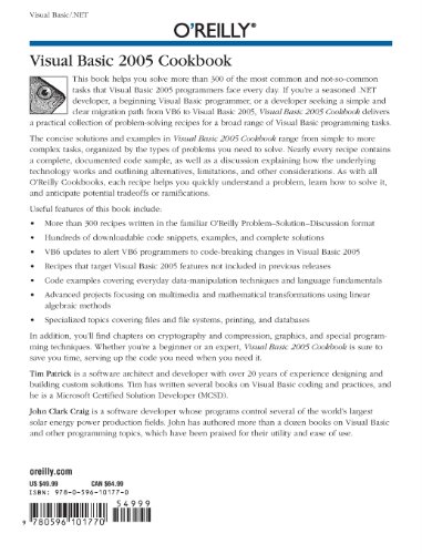 Visual Basic 2005 Cookbook: Solutions for VB 2005 Programmers (Cookbooks (O'Reilly))