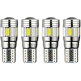 Rayhoo T10 6-SMD 5630 White LED for W5W 194 168 2825 Car Side Wedge Light Automotive T10 LED Light Bulbs Replacement Parts(4pcs 6-SMD WHITE)