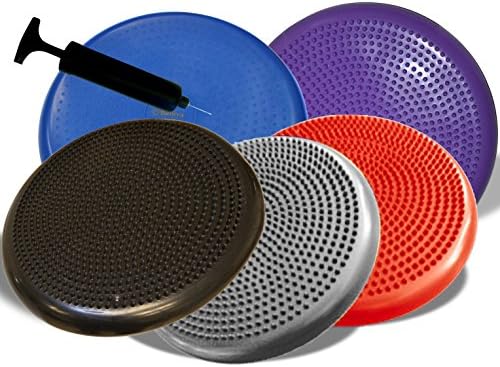 Inflated Stability Wobble Cushion, Including Free Pump / Exercise Fitness Core Balance Disc