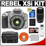 Canon EOS Digital Rebel XSi 12.2-Megapixel SLR Camera & Canon EFS 18-55mm f/3.5-5.6 IS Zoom Lens + Canon EF 75-300mm f/4-5.6 III Zoom Lens + 4GB SD Memory Card + LP-E5 Battery + Case + Cameta Bonus Accessory Kit