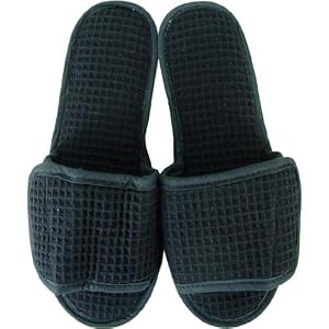 Waffle Weave Spa Slippers ~ Open Toed, 3 sizes, 4 colors
