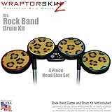 Leopard Spots Skin by WraptorSkinz fits Rock Band Drum Set for Nintendo Wii, XBOX 360, PS2 & PS3 (DR