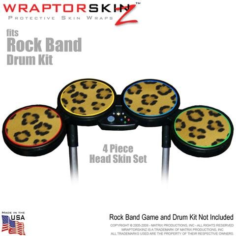Leopard Spots Skin by WraptorSkinz fits Rock Band Drum Set for