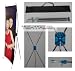 Tektrum 24"X63" Tripod X Banner Stand (Single-Piece Design) For Trade Show/Store Display