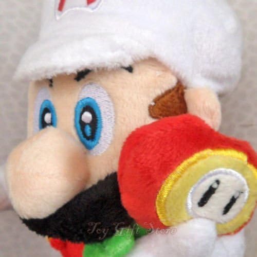 Fatflyshop 6" Super Mario Bros/brother Fire Mario with Sun Flower Plush Plushies Anime Animals Stuffed Soft Doll Toy